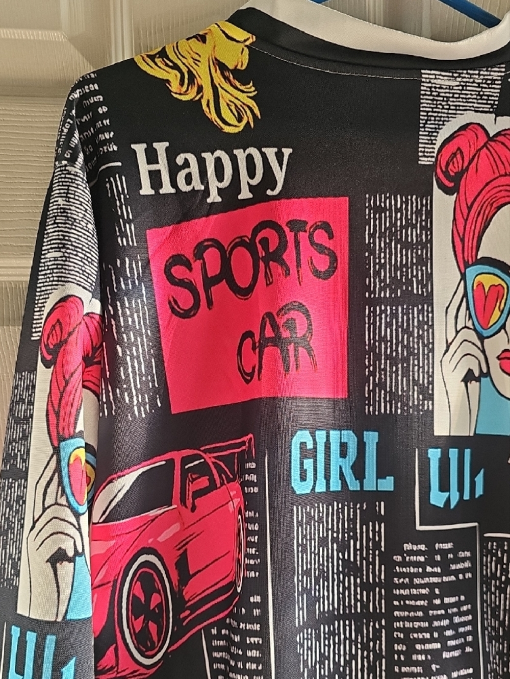 New XL Women's Pop Art Graphic Vibrant Streetwear Bomber Jacket - Picture 10 of 16